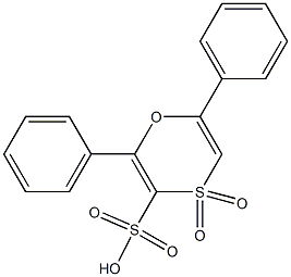 2,6-diphenyl-1,4-oxathiine-3-sulfonic acid 4,4-dioxide 结构式