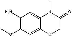 6-氨基-7-甲氧基-4-甲基-2H-1,4-苯并恶嗪-3(4H)-酮 结构式