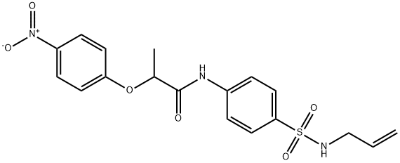 N-{4-[(allylamino)sulfonyl]phenyl}-2-(4-nitrophenoxy)propanamide 结构式