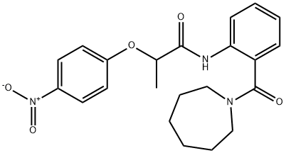 N-[2-(1-azepanylcarbonyl)phenyl]-2-(4-nitrophenoxy)propanamide 结构式