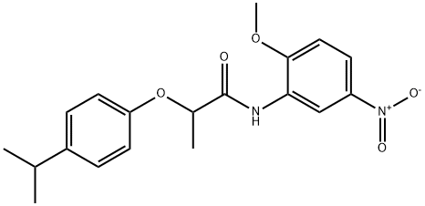 2-(4-isopropylphenoxy)-N-(2-methoxy-5-nitrophenyl)propanamide 结构式