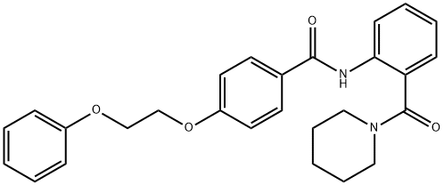 4-(2-phenoxyethoxy)-N-[2-(1-piperidinylcarbonyl)phenyl]benzamide 结构式