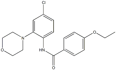 N-[4-chloro-2-(4-morpholinyl)phenyl]-4-ethoxybenzamide 结构式