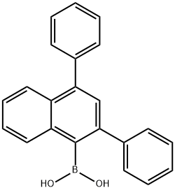 4-联苯基-1-萘硼酸 结构式