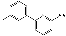 6-(3-FLUOROPHENYL)PYRIDIN-2-AMINE 结构式