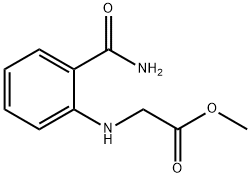 (2-氨基甲酰基苯基)甘氨酸甲酯 结构式