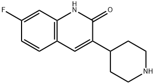 7-FLUORO-3-PIPERIDIN-4-YLQUINOLIN-2(1H)-ONE 结构式