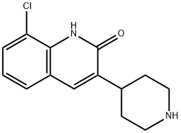 8-CHLORO-3-PIPERIDIN-4-YLQUINOLIN-2(1H)-ONE 结构式