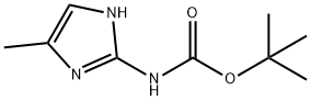 (4-甲基-1H-咪唑-2-基)氨基甲酸叔丁酯 结构式