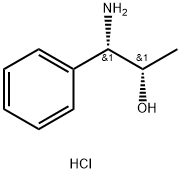(1S,2S)-1-氨基-1-苯基丙-2-醇盐酸盐 结构式