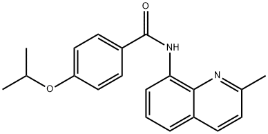 4-异丙氧基-N-(2-甲基喹啉-8-基)苯甲酰胺 结构式