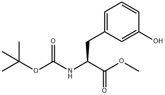 (S)-2-(BOC-AMINO)-3-(3-HYDROXYPHENYL)PROPIONIC ACID METHYL ESTER 结构式