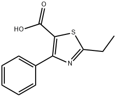 2-ETHYL-4-PHENYL-1,3-THIAZOLE-5-CARBOXYLIC ACID 结构式