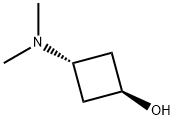 trans-3-(dimethylamino)cyclobutan-1-ol 结构式