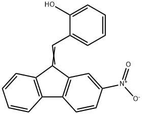 2-[(2-Nitro-9H-fluorene-9-ylidene)methyl]phenol 结构式