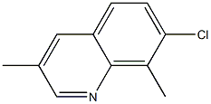 QUINOLINE, 7-CHLORO-3,8-DIMETHYL- 结构式