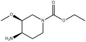 ethyl (3S,4R)-4-amino-3-methoxypiperidine-1-carboxylate 结构式