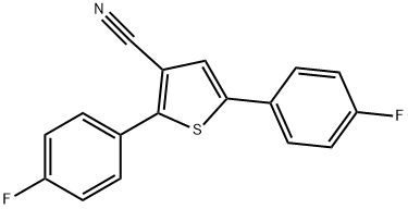 2,5-二(4-氟苯基)噻吩-3-甲腈 结构式