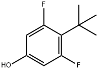 3,5-二氟-4-叔丁基苯酚 结构式