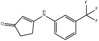 3-[[3-(三氟甲基)苯基]氨基]-2-环戊烯酮 结构式