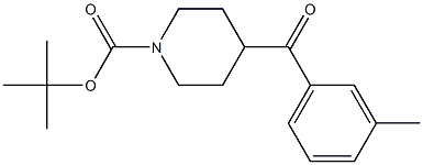 tert-butyl 4-(3-methylbenzoyl)piperidine-1-carboxylate 结构式