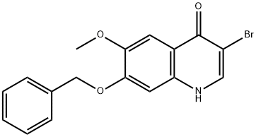 7-benzyloxy-3-bromo-6-methoxy-1H-quinolin-4-one 结构式