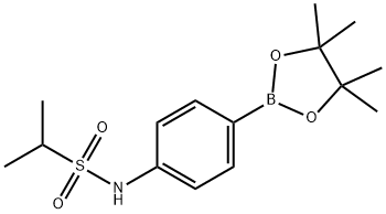 4-异丙基磺酰氨基苯基硼酸频哪醇酯 结构式