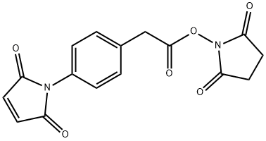 2-(4-马来酰亚胺基苯基)乙酸(N-羟基琥珀酰亚胺)酯 结构式