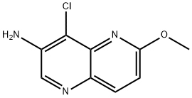 4-Chloro-6-methoxy-[1,5]naphthyridin-3-ylamine 结构式