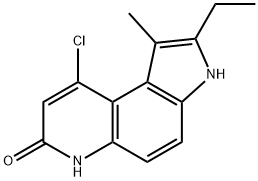 9-chloro-2-ethyl-1-methyl-3H-pyrrolo[3,2-f]quinolin-7(6H)-one 结构式