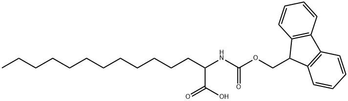 2-({[(9H-fluoren-9-yl)methoxy]carbonyl}amino)tetradecanoic acid 结构式
