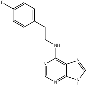 N-[2-(4-fluorophenyl)ethyl]-7H-purin-6-amine 结构式