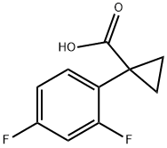 1-(2,4-二氟苯基)环丙烷甲酸 结构式