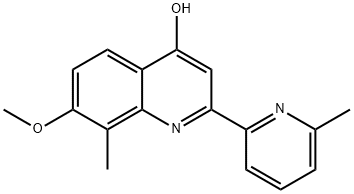 7-methoxy-8-methyl-2-(6-methylpyridin-2-yl)quinolin-4-ol 结构式
