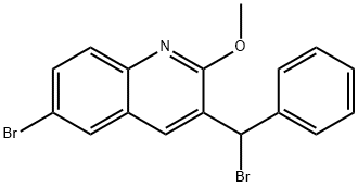 6-Bromo-3-(bromo(phenyl)methyl)-2-methoxyquinoline 结构式