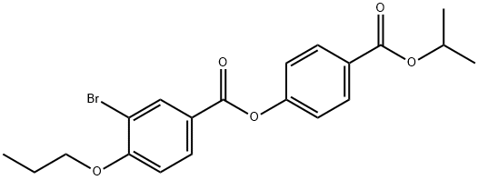 4-(isopropoxycarbonyl)phenyl 3-bromo-4-propoxybenzoate 结构式