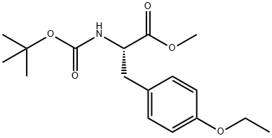 N-[(1,1 - 二甲基乙氧基)羰基]-O-乙基-L-酪氨酸甲酯 结构式