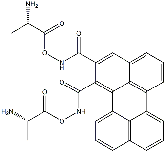 N,N'-二( L-丙氨酸基) 苝二酰亚胺 结构式