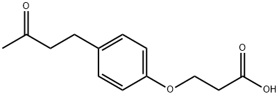 3-[4-(3-氧亚基丁基)苯氧基]丙酸 结构式