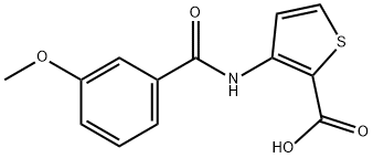 3-[(3-methoxybenzoyl)amino]thiophene-2-carboxylic acid 结构式