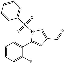 5-（2-氟苯基）-1-（吡啶-2-基磺酰基）-1H-吡咯-3-甲醛 结构式