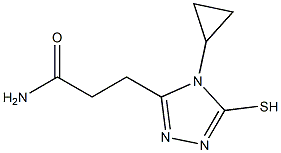 3-(4-环丙基-5-硫烷基-4H-1,2,4-三唑-3-基)丙酰胺 结构式