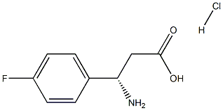 (S)-3-氨基-3-(4-氟苯基)丙酸盐酸盐 结构式