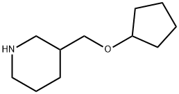 3-[(cyclopentyloxy)methyl]piperidine 结构式