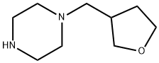 1-[(噁戊环-3-基)甲基]哌嗪 结构式