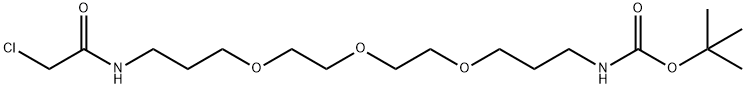 18-氯-17-氧代-6,9,12-三氧杂-2,16-二氮杂十八烷酸叔丁酯 结构式