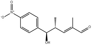 (4R,5R,E)-5-hydroxy-2,4-dimethyl-5-(4-nitrophenyl)pent-2-enal 结构式