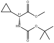 METHYL (2R)-2-{[(TERT-BUTOXY)CARBONYL]AMINO}-2-CYCLOPROPYLACETATE 结构式