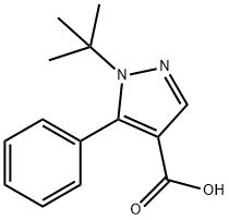 1-叔-丁基-5-苯基-1H-吡唑-4-羧酸 结构式