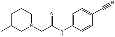 N-(4-cyanophenyl)-2-(3-methylpiperidin-1-yl)acetamide 结构式